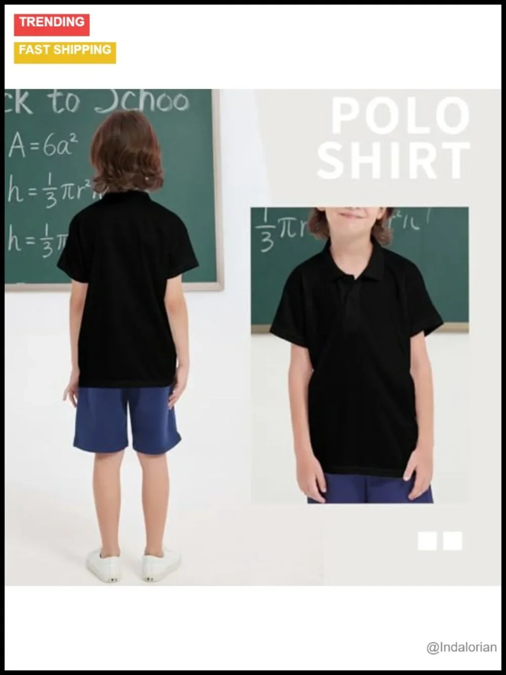 3 Pack Boys Polo Shirts - Quick Dry Mesh Short Sleeve Golf School Uniform Top